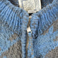 Vintage 1980s Del Mundo Wool Hand Knit Full Zip Sweater Men's Large from propervintagecanada