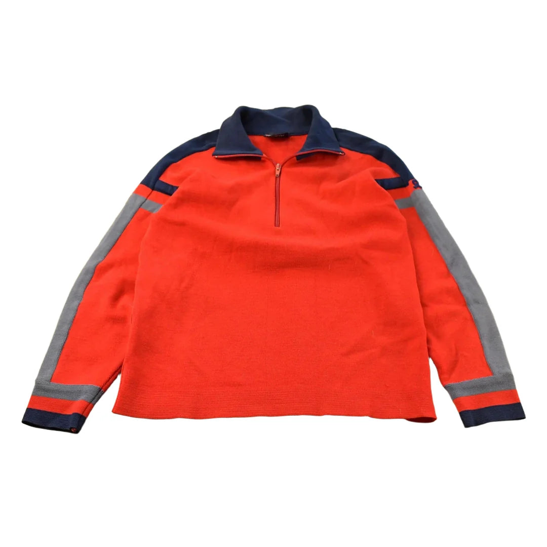 Vintage 1980s Demetre Wool Knit Quarter Zip Sweater Men's Medium from propervintagecanada