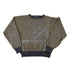 Vintage 1980s Desonos Leatherette Patch Abstract Knit Crewneck Sweater Mens M from propervintagecanada