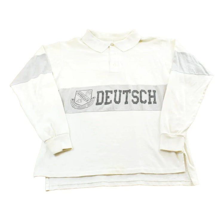Vintage 1980s Deutsch Germany Polo Long Sleeve Rugby Shirt Men's M from propervintagecanada