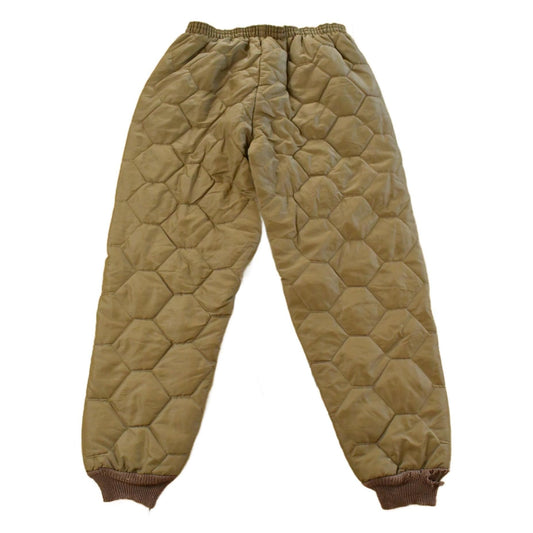 Vintage 1980s Diamond Quilted Brown Puffer Pants Men's Large from propervintagecanada