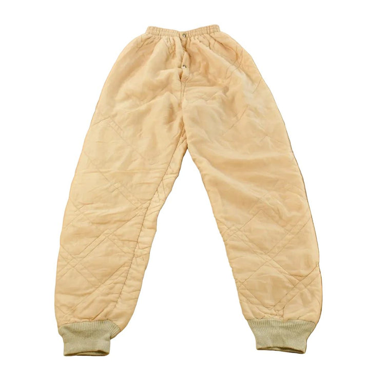 Vintage 1980s Diamond Quilted Brown Puffer Pants Women's 20 x 27.5 from propervintagecanada