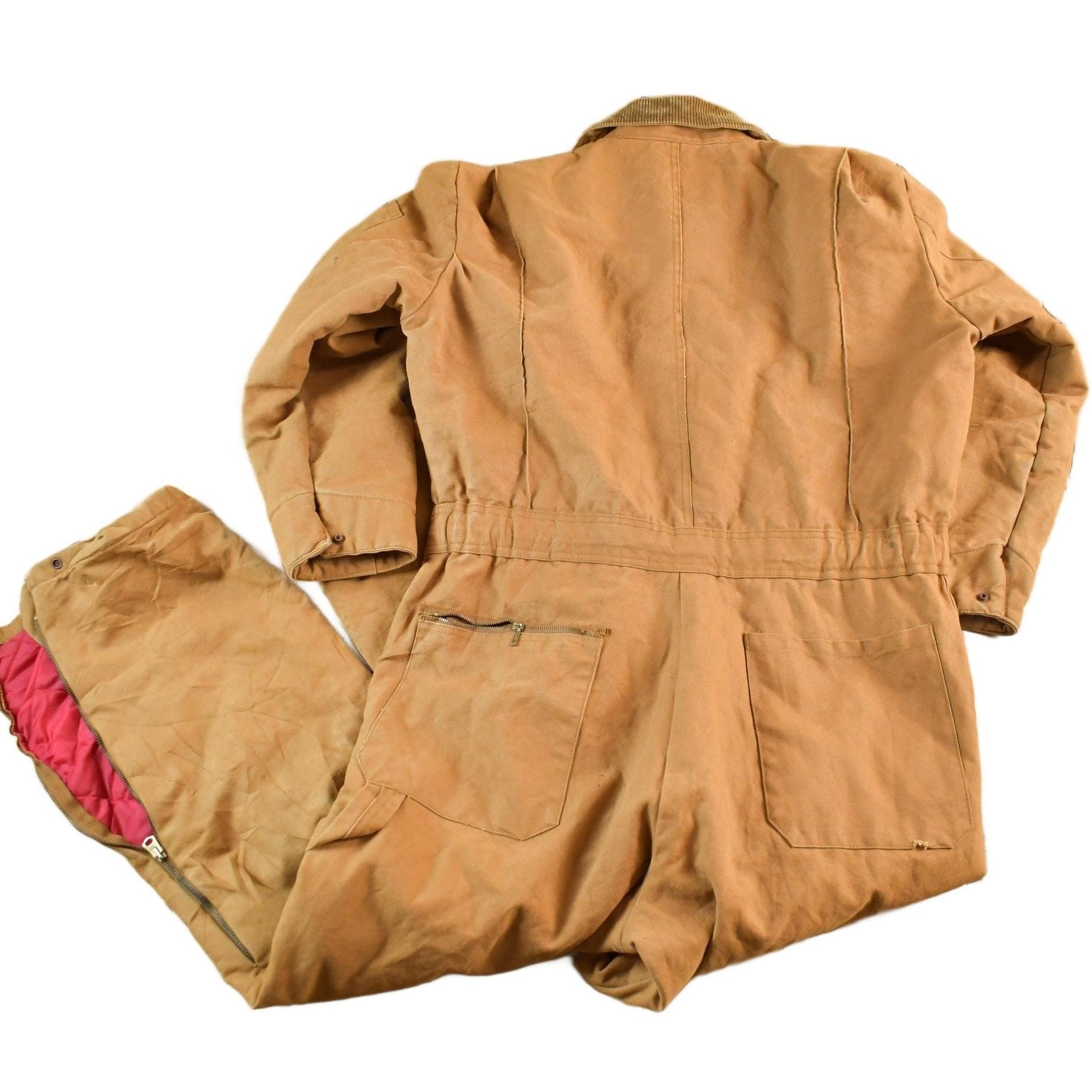 Vintage 1980s Dickies Quilt Lined Duck Insulated Coverall Jumpsuit Men's Medium