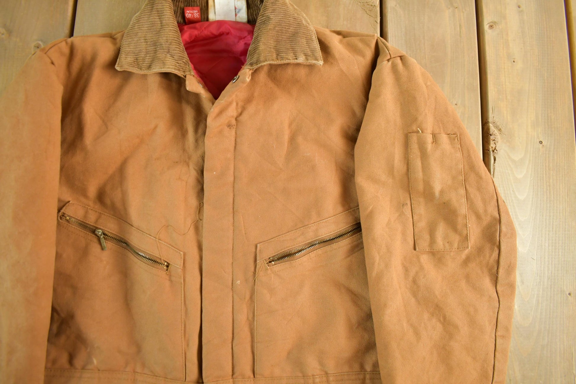 Vintage 1980s Dickies Quilt Lined Duck Insulated Coverall Jumpsuit Men's Medium