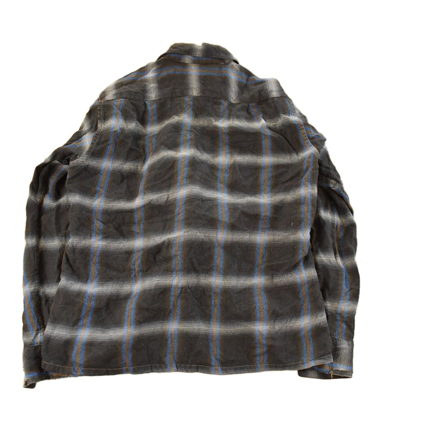 Vintage 1980s Distressed BVD Lanerossi Plaid Wool Flannel Button Up Shirt Men's M from propervintagecanada