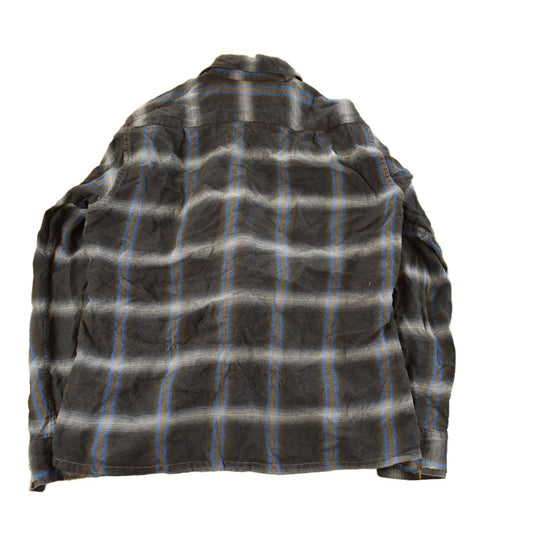Vintage 1980s Distressed BVD Lanerossi Plaid Wool Flannel Button Up Shirt Men's M from propervintagecanada