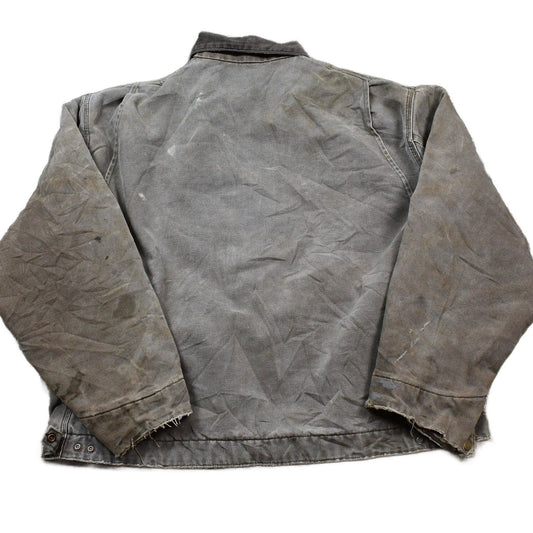 Vintage 1980s Distressed Carhartt Blanket Lined Detroit Jacket Men's 2XL from propervintagecanada
