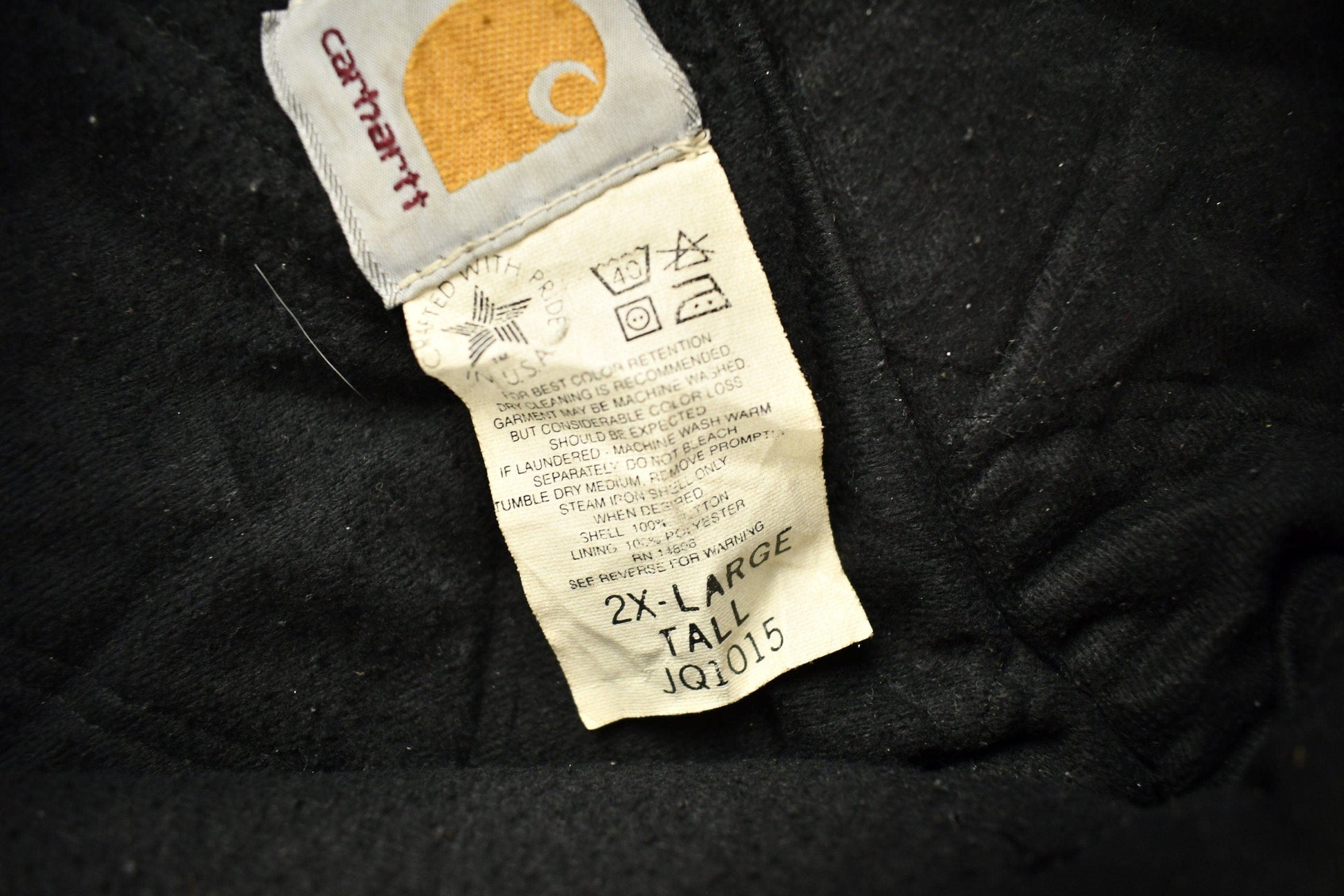 Vintage 1980s Distressed Carhartt Hooded Work Jacket Men's 2XL from propervintagecanada