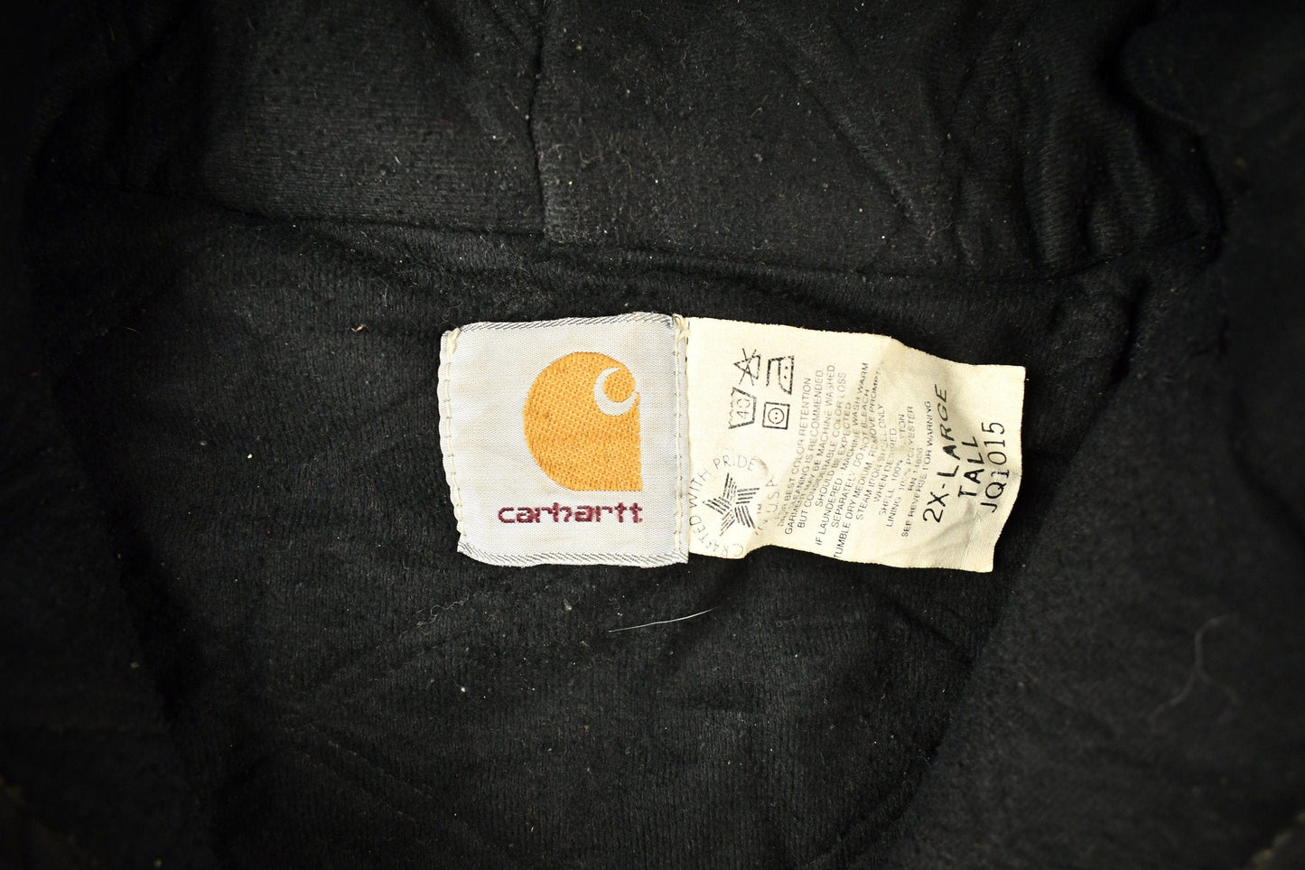 Vintage 1980s Distressed Carhartt Hooded Work Jacket Men's 2XL from propervintagecanada