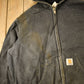 Vintage 1980s Distressed Carhartt Hooded Work Jacket Men's 2XL from propervintagecanada
