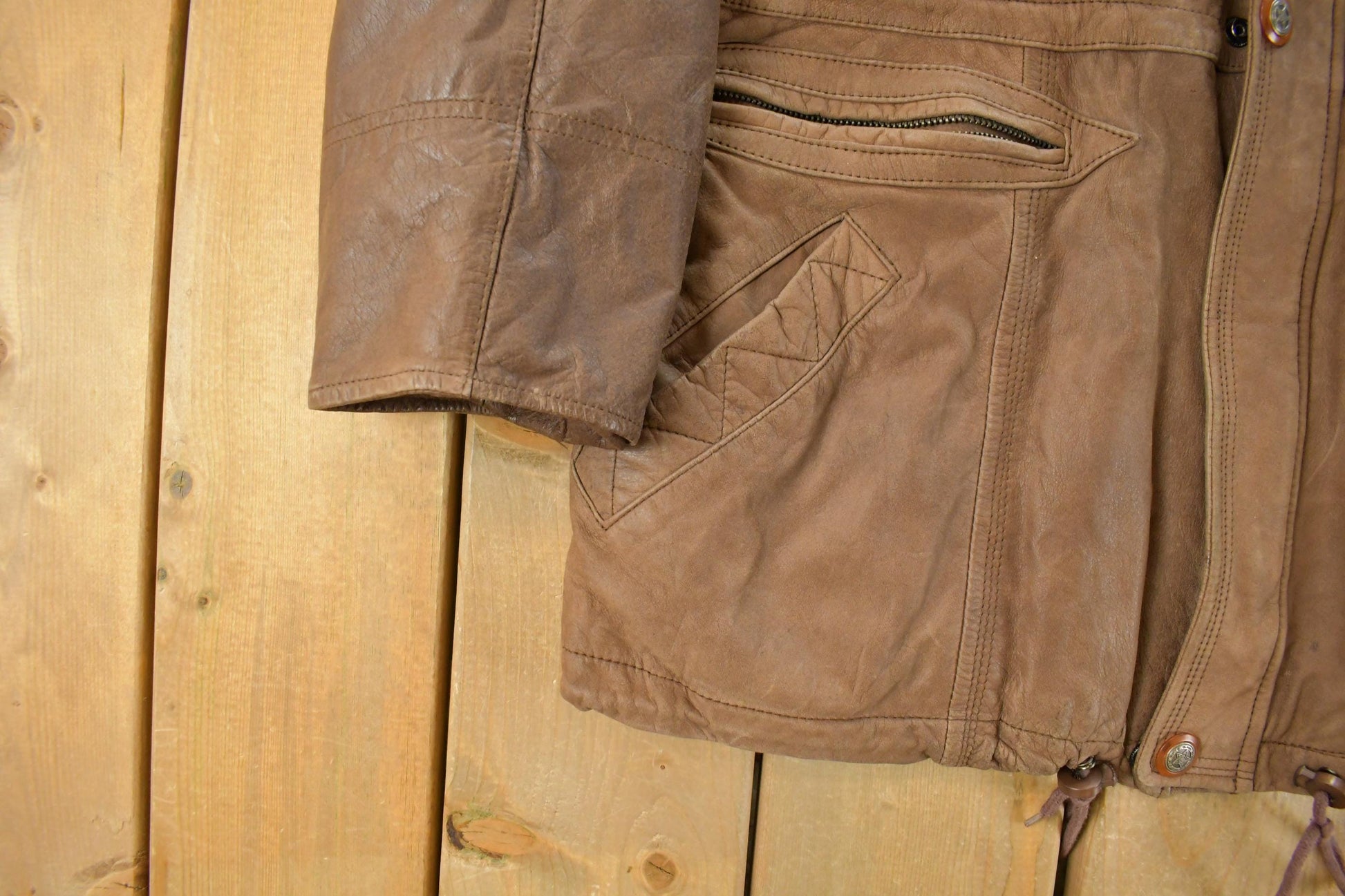 Vintage 1980s Don Camillo Leather Jacket Men's XL / Fall Outerwear / Leather Coat / Winter Outerwear / Streetwear Fashion from propervintagecanada
