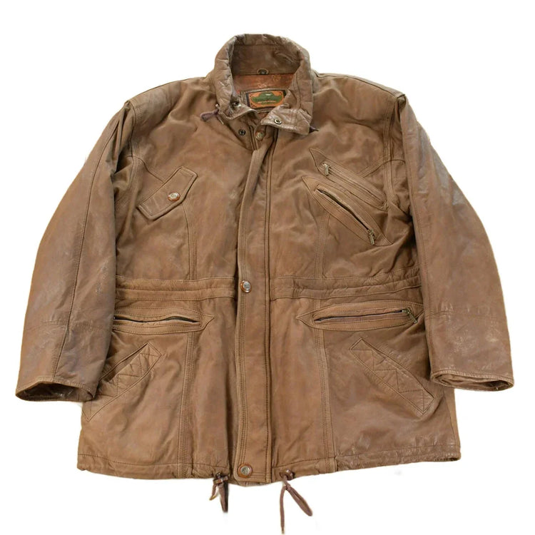 Vintage 1980s Don Camillo Leather Jacket Men's XL / Fall Outerwear / Leather Coat / Winter Outerwear / Streetwear Fashion from propervintagecanada