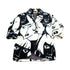 Vintage 1980s Donny Brook Abstract Art Face Graphic Over Coat Men&