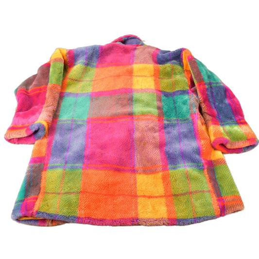 Vintage 1980s Donny Brook Multi Color Plaid Over Coat Women's XL from propervintagecanada