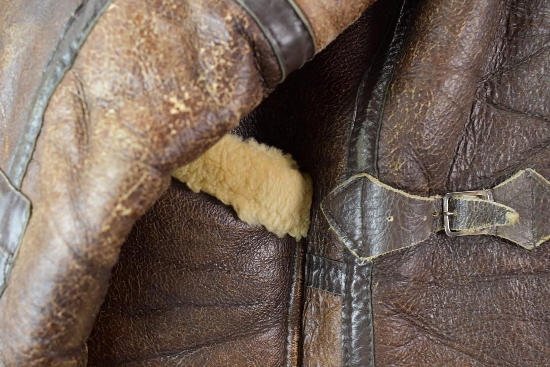 Vintage 1980s Douglas Authentic Shearling Bomber Aviation Jacket Men's Small from propervintagecanada
