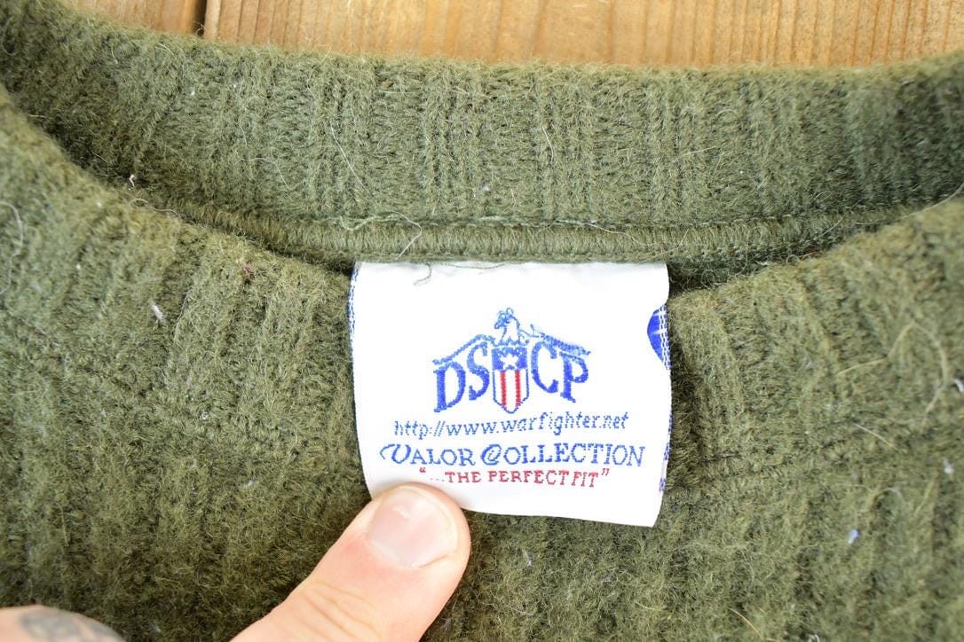 Vintage 1980s DSCP Wool Knit Army Sweater Mens 2XS Men's 2XL from propervintagecanada