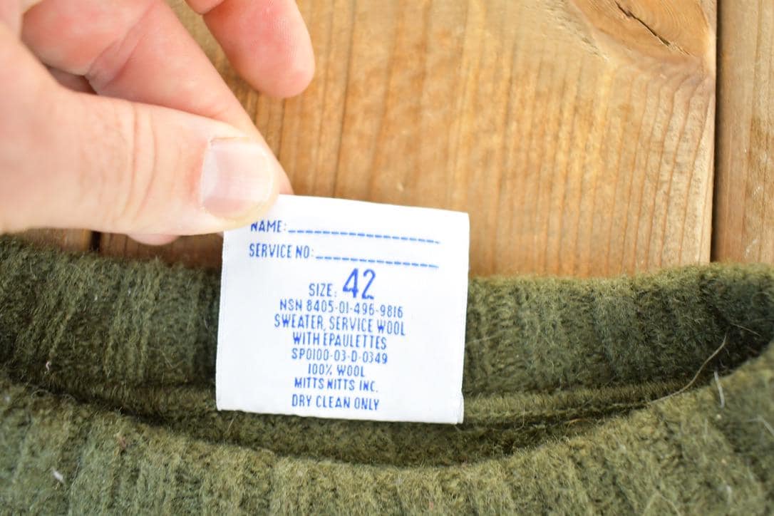 Vintage 1980s DSCP Wool Knit Army Sweater Mens 2XS Men's 2XL from propervintagecanada