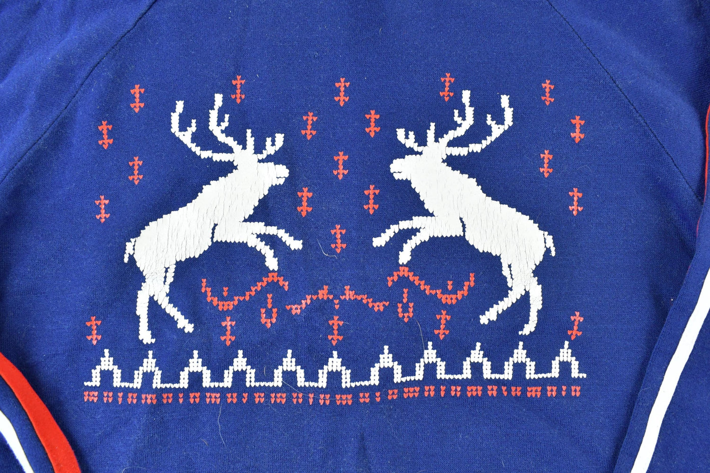 Vintage 1980s Duerling Reindeer Christmas Knit Crewneck Sweater Men's Medium from propervintagecanada