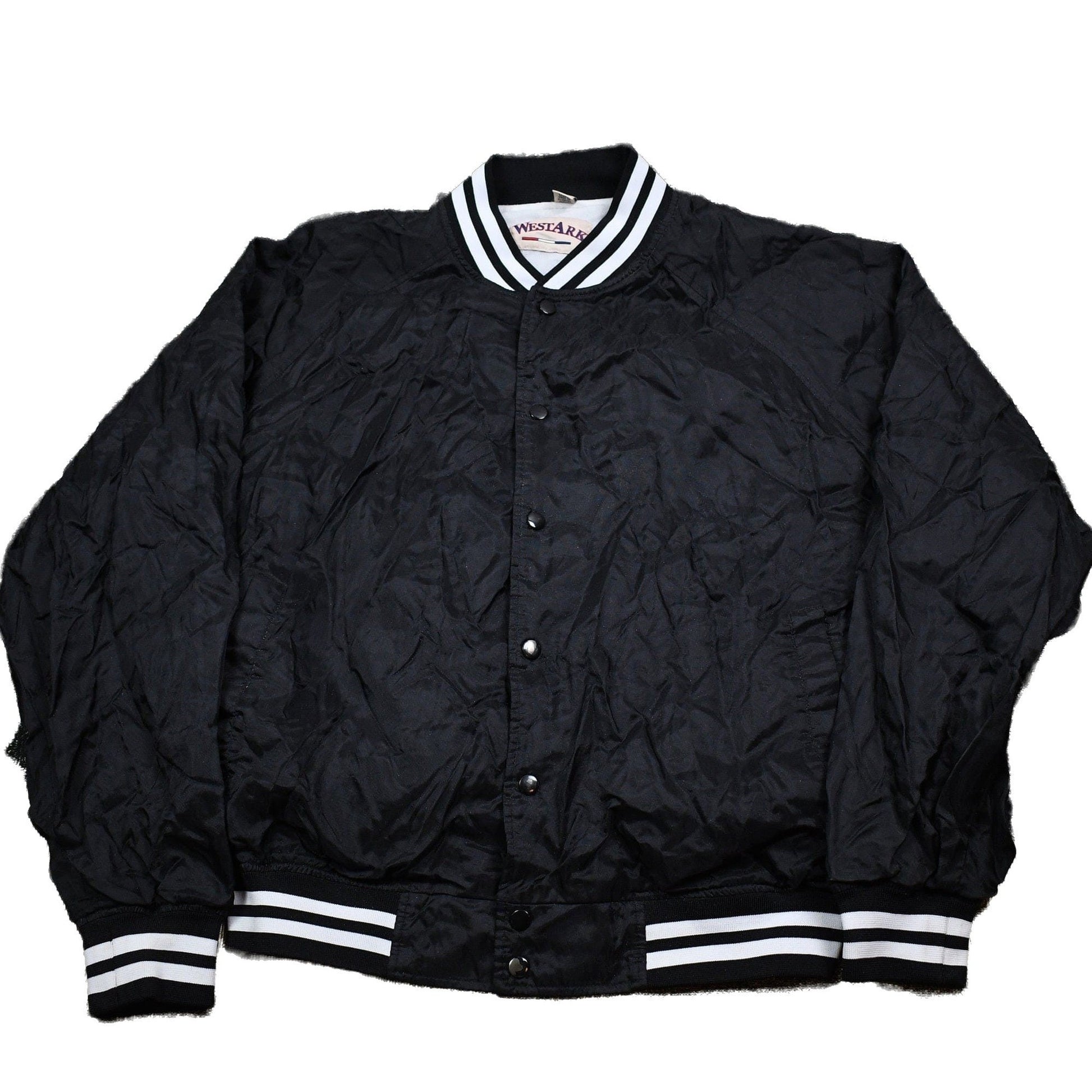 Vintage 1980s Earl's Bar Satin Bomber Windbreaker Men's XL from propervintagecanada