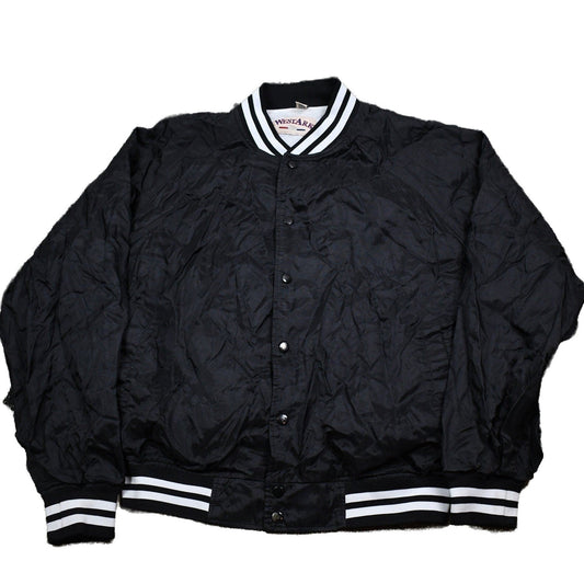 Vintage 1980s Earl's Bar Satin Bomber Windbreaker Men's XL from propervintagecanada