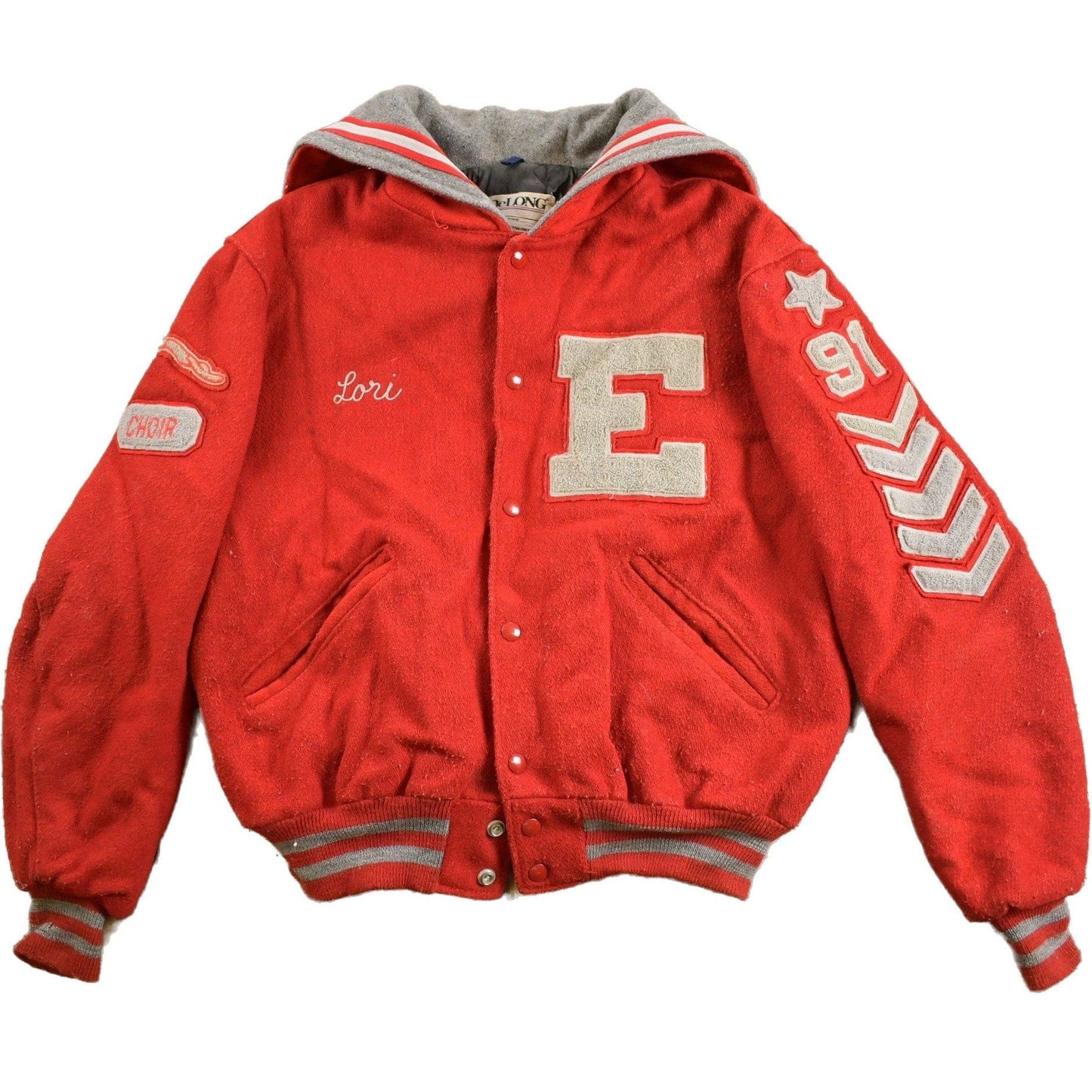 Vintage 1980s East Delong Varsity Jacket Men's Medium from propervintagecanada