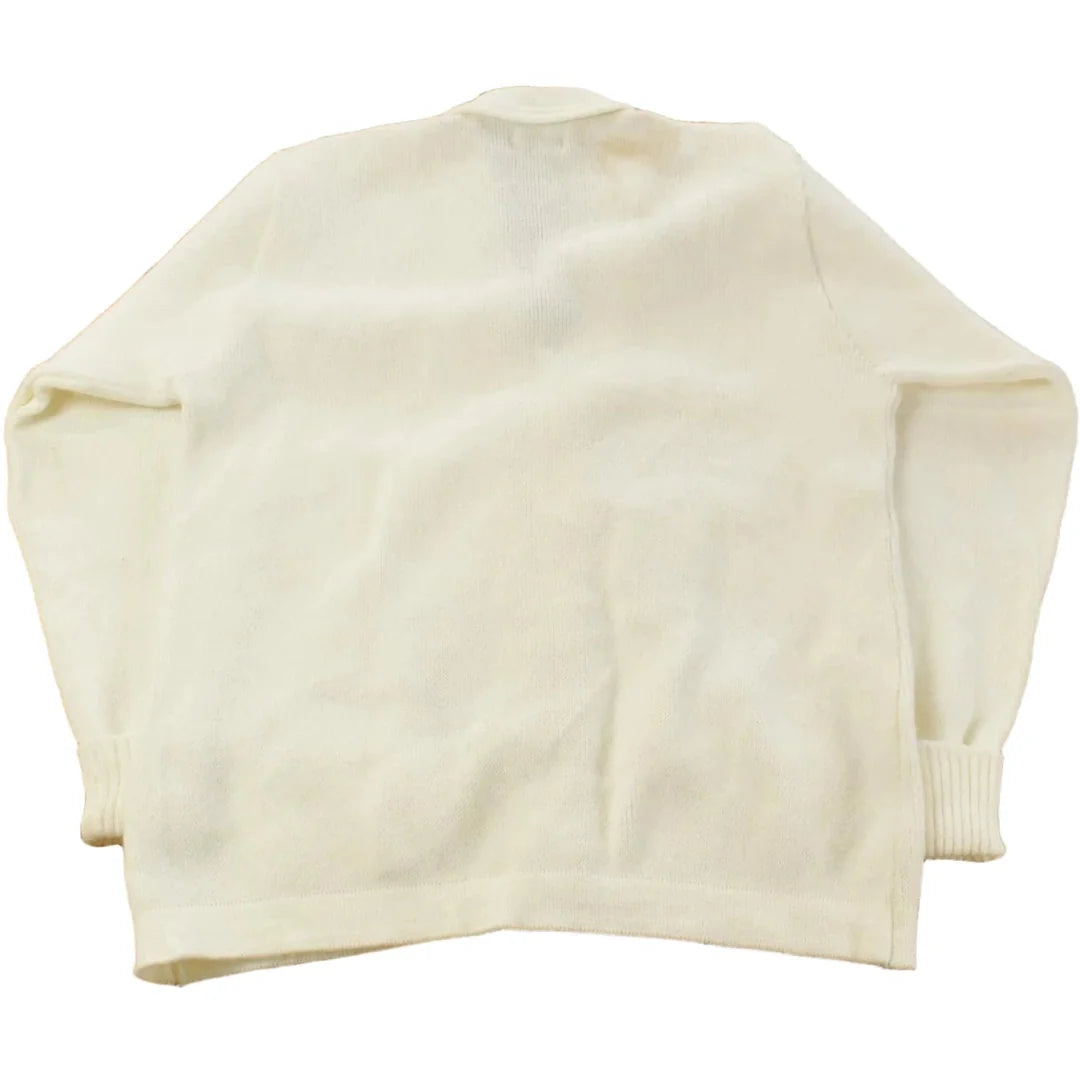 Vintage 1980s East Ten Collegiate Knit Cardigan Sweater Men's Large from propervintagecanada
