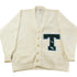 Vintage 1980s East Ten Collegiate Knit Cardigan Sweater Men&