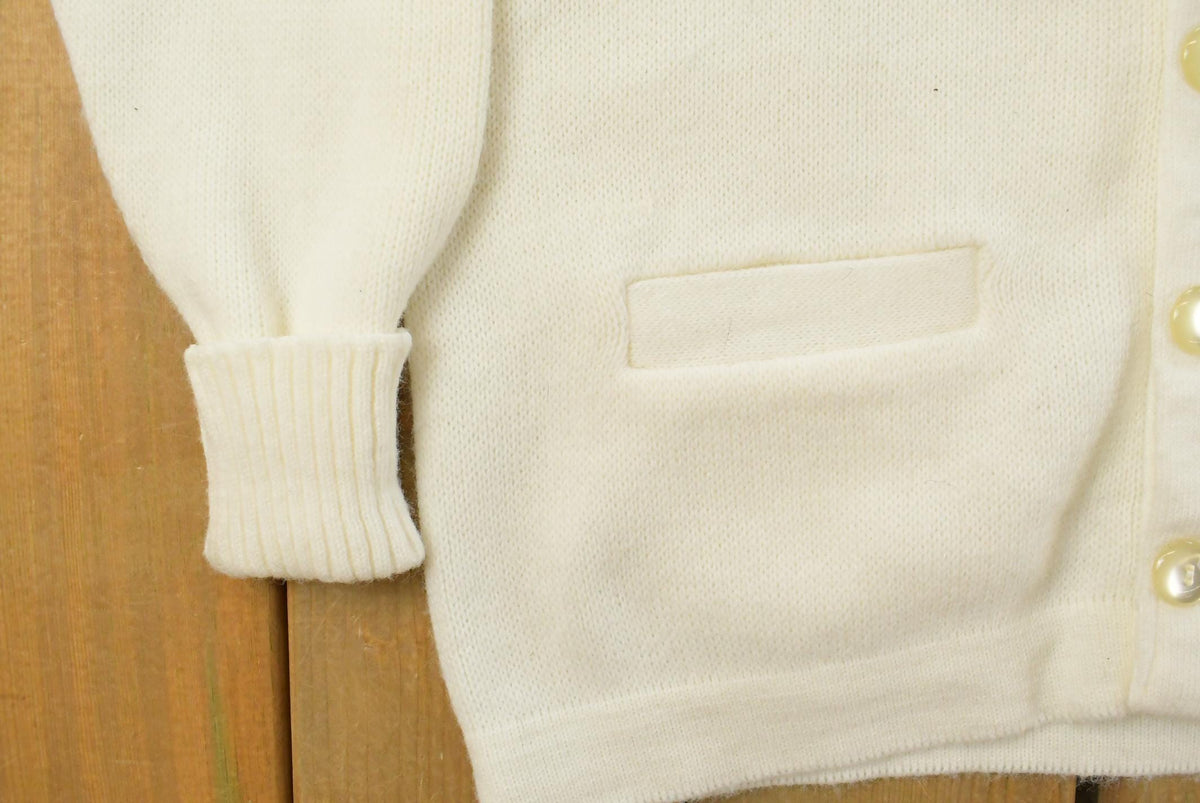 Vintage 1980s East Ten Collegiate Knit Cardigan Sweater Men's Large from propervintagecanada
