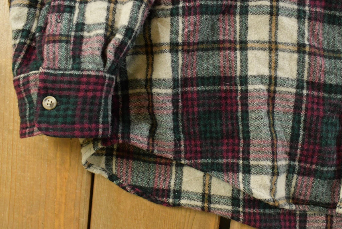 Vintage 1980s Eddie Bauer Wool Flannel Button Up Shirt Men's Large from propervintagecanada