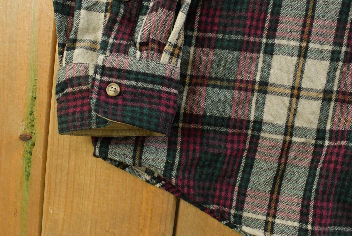 Vintage 1980s Eddie Bauer Wool Flannel Button Up Shirt Men's XL from propervintagecanada
