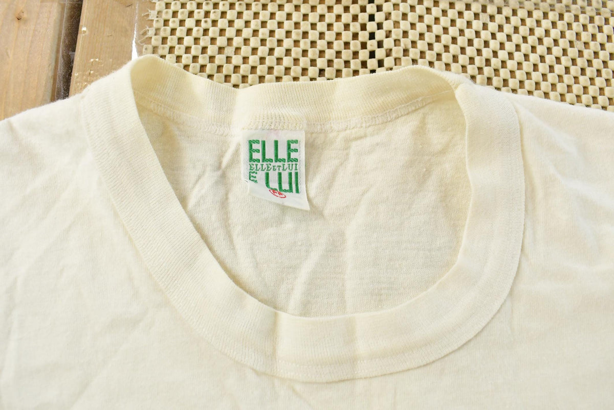 Vintage 1980s Elle et Lui Nautical Ropes Graphic T Shirt Womens S from propervintagecanada