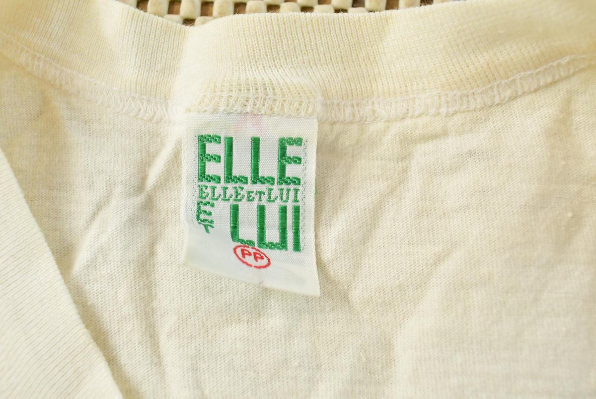 Vintage 1980s Elle et Lui Nautical Ropes Graphic T Shirt Womens S from propervintagecanada