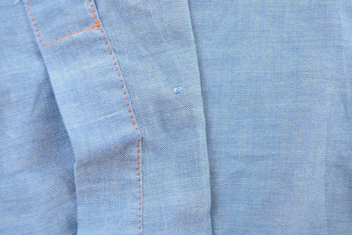 Vintage 1980s Ely Plains Chambray Button Up Shirt Men's XL from propervintagecanada