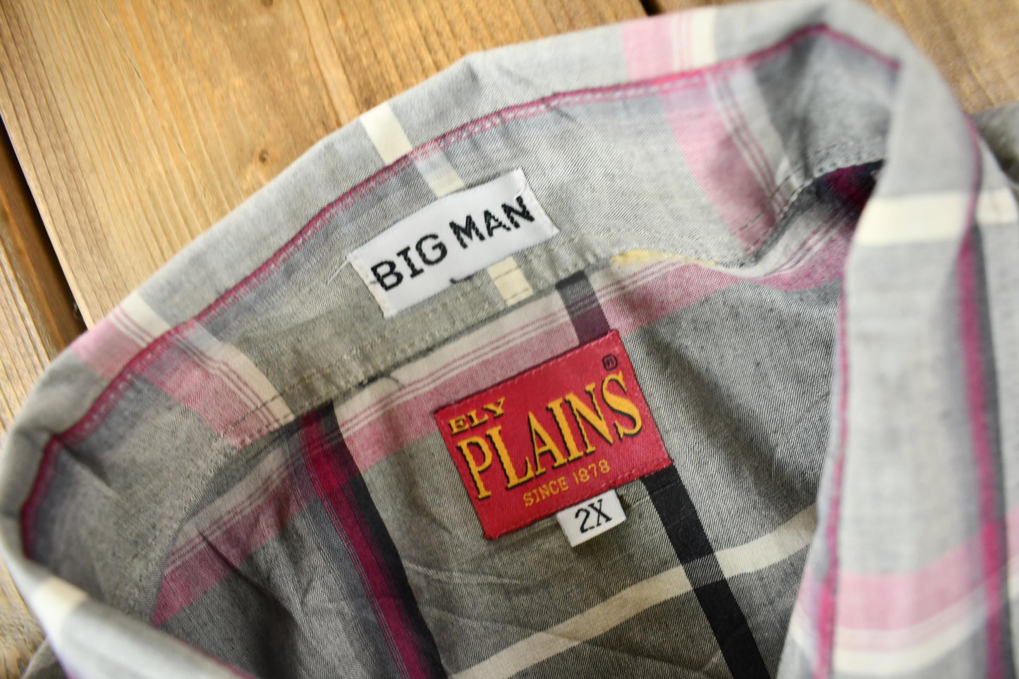 Vintage 1980s Ely Plains Western Cowboy Style Plaid Button Up Shirt Men's Large from propervintagecanada