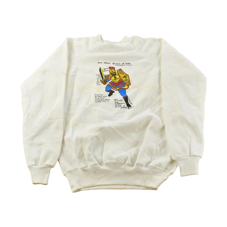Vintage 1980s Ephesians 6:11-18 Whole Armour of God Crewneck Sweatshirt Men's S from propervintagecanada