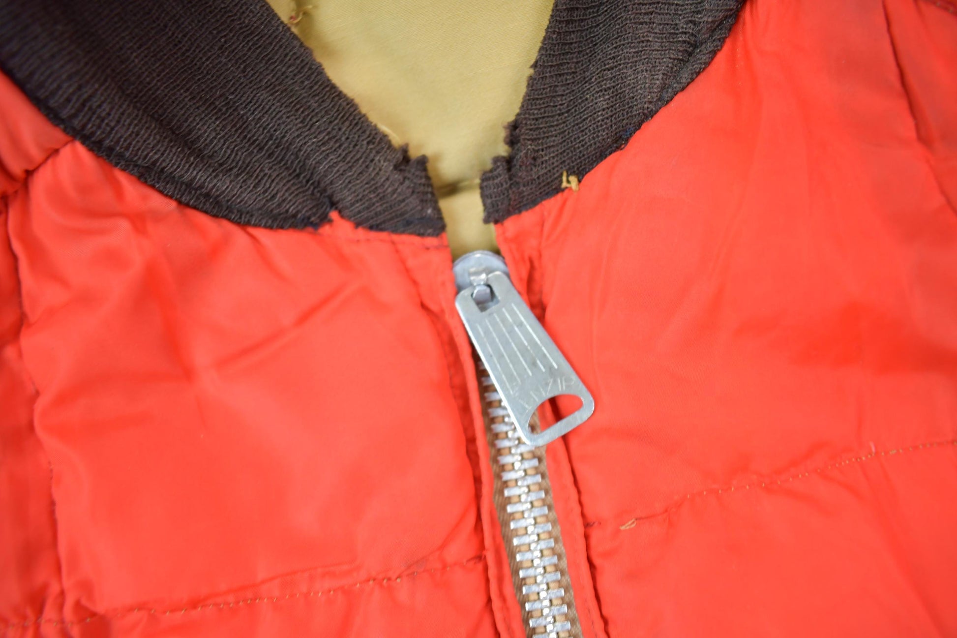 Vintage 1980s Falcon Brand Woods Reversible Goose Down Bomber Jacket Made In Canada Men's Large from propervintagecanada