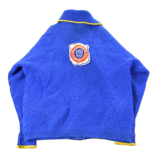 Vintage 1980s Falconbridge Curling Club Knit Cardigan Sweater Youth Large from propervintagecanada