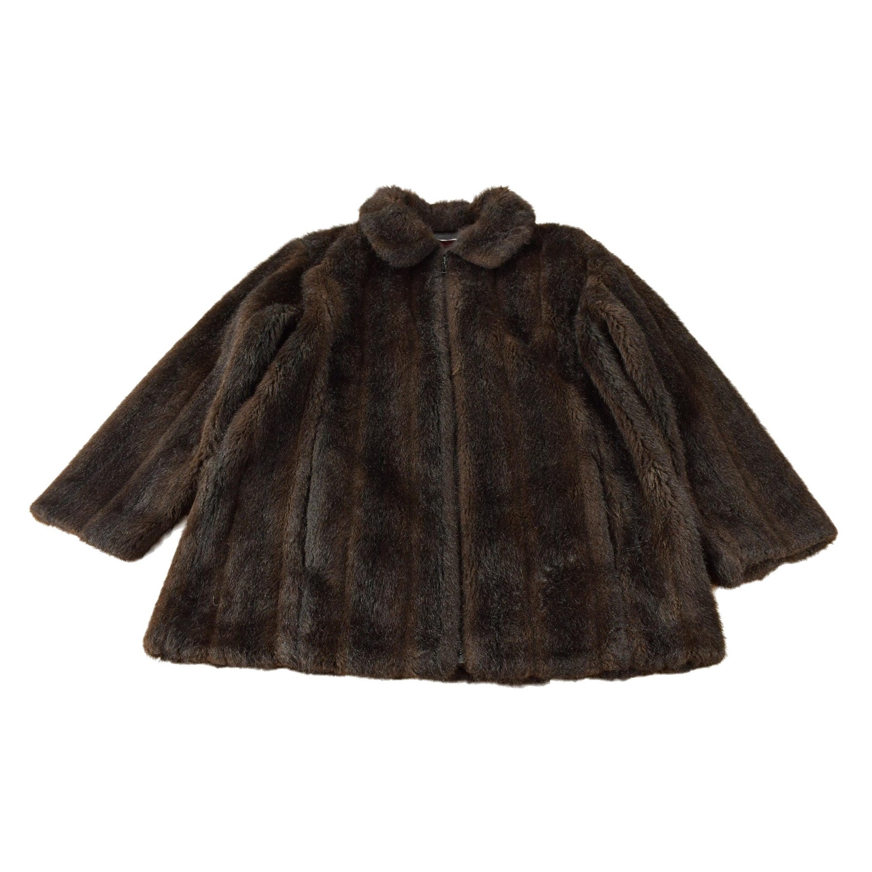 Vintage 1980s Faux Fur Polar Magic Coat Women's XL from propervintagecanada