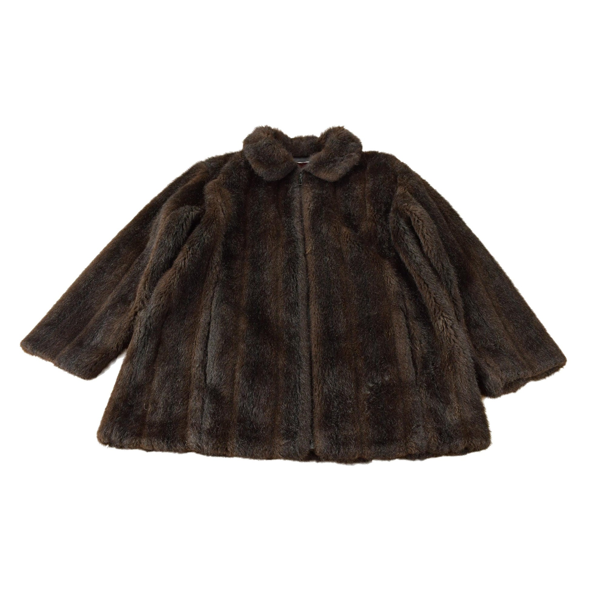 Vintage 1980s Faux Fur Polar Magic Coat Women's XL from propervintagecanada