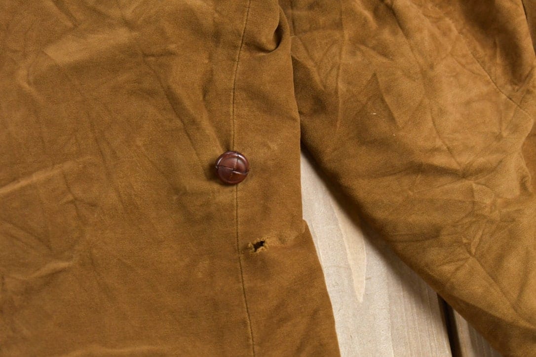 Vintage 1980s Faux Suede Jacket Men's 2XL from propervintagecanada
