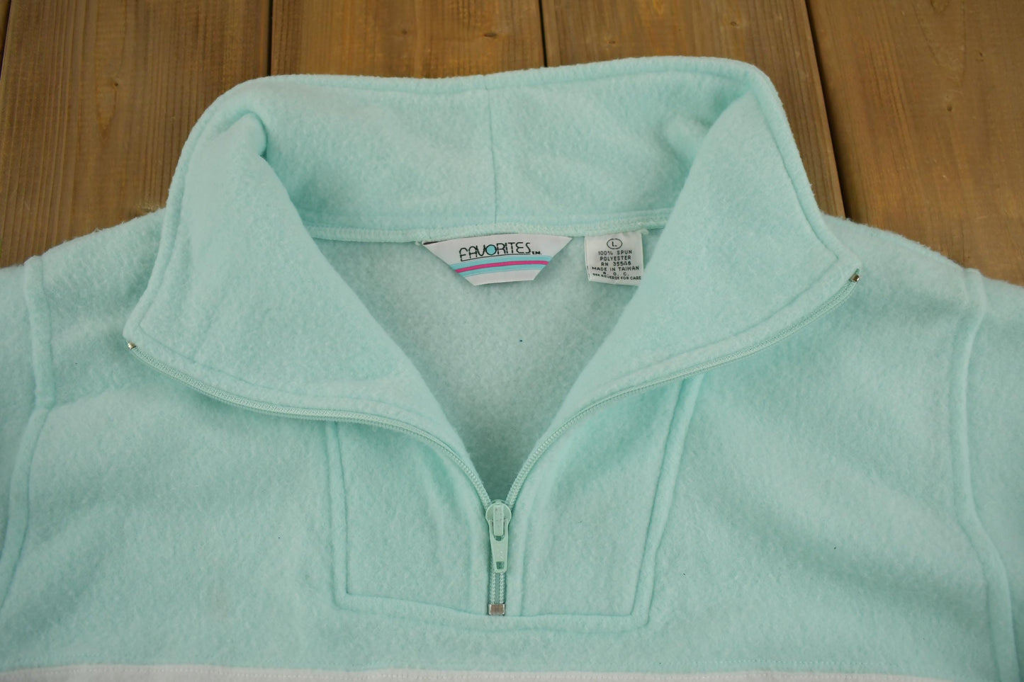 Vintage 1980s Favorites Fleece Quater-Zip Sweater Men's M from propervintagecanada