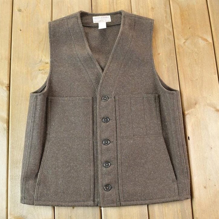 Vintage 1980s Filson Mackinaw Wool Cruiser Vest / 100% Wool Jacket / Outdoorsman / Made In USA / Chore Coat / Hunting Jacket