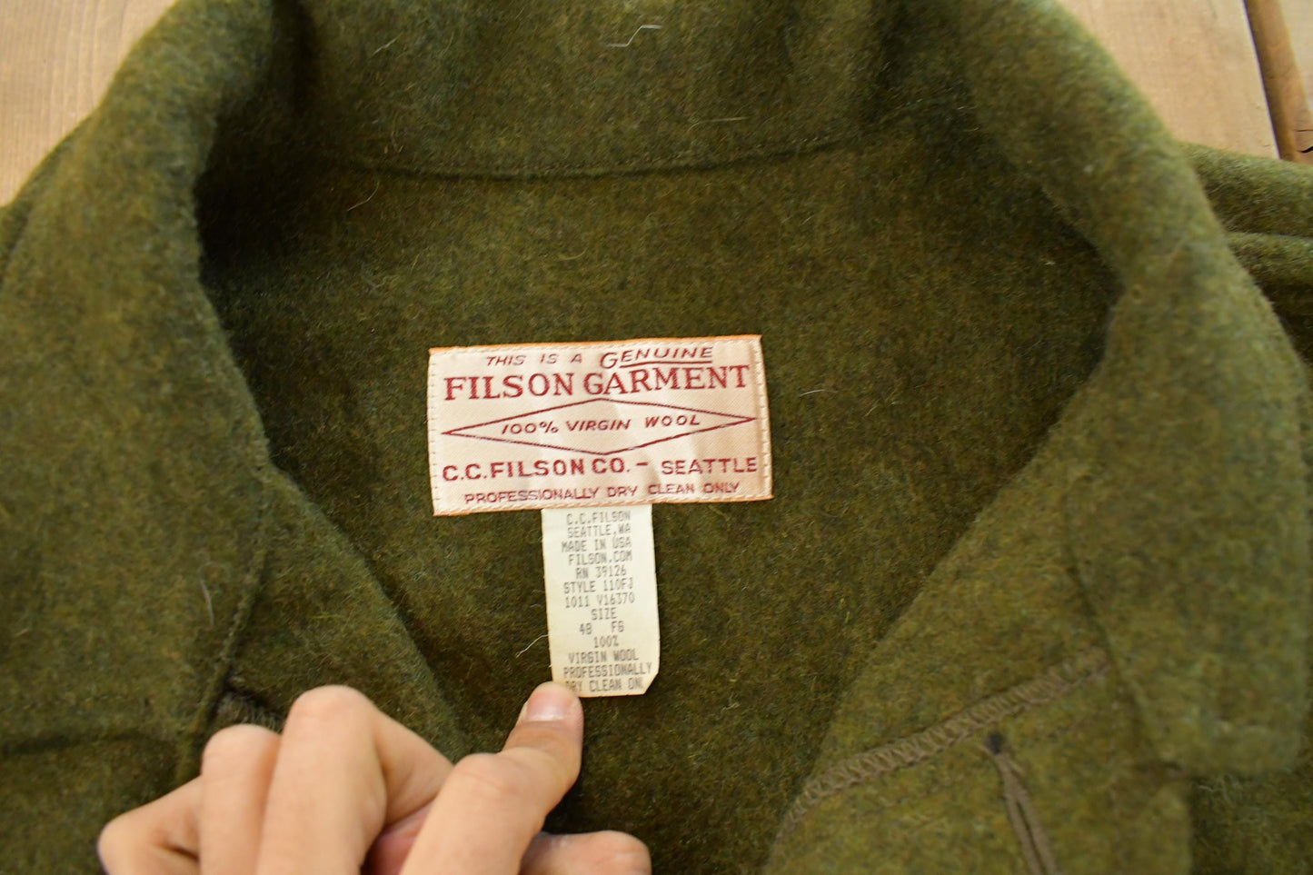 Vintage 1980s Filson Mackinaw Wool Cruiser Wool Jacket Men's Large from propervintagecanada