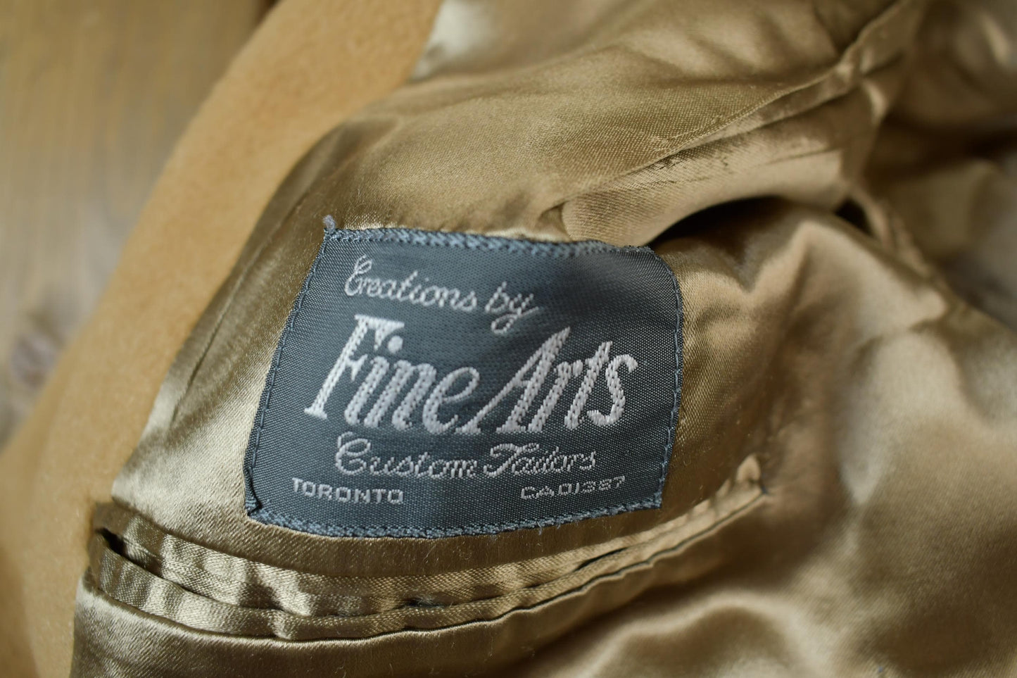 Vintage 1980s Fine Arts Wool Overcoat Men's XL from propervintagecanada