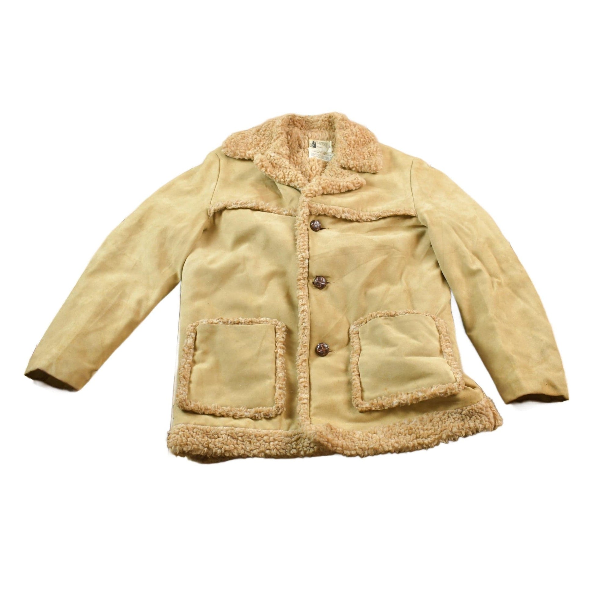 Vintage 1980s Fingerhut Fashions Western Outdoor Wear Faux Shearling Jacket Men's Large from propervintagecanada