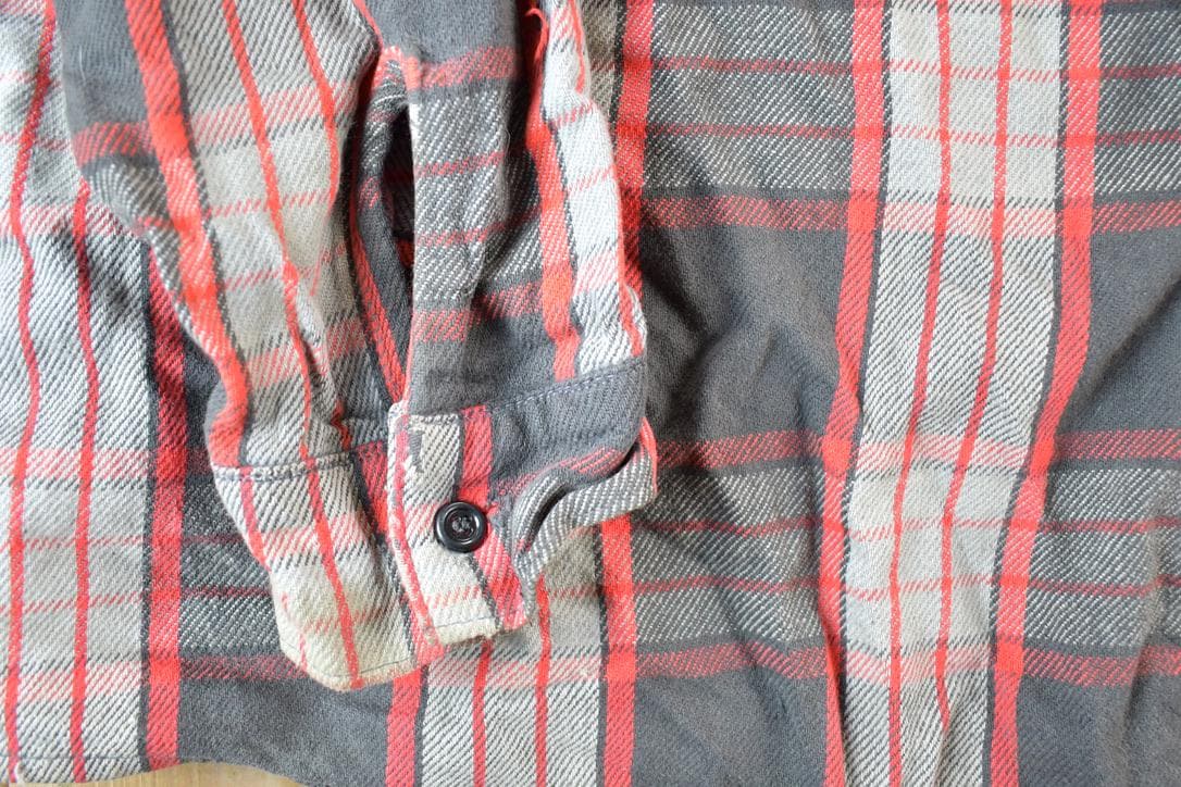 Vintage 1980s Five Brother Plaid Flannel Button Up Shirt Mens XL from propervintagecanada