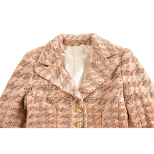 Vintage 1980s Fleece Houndstooth Blazer Men's Small from propervintagecanada