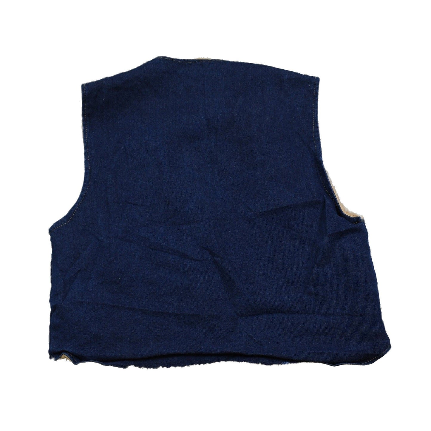 Vintage 1980s Fleece Lined Denim Button Up Vest Men's M from propervintagecanada