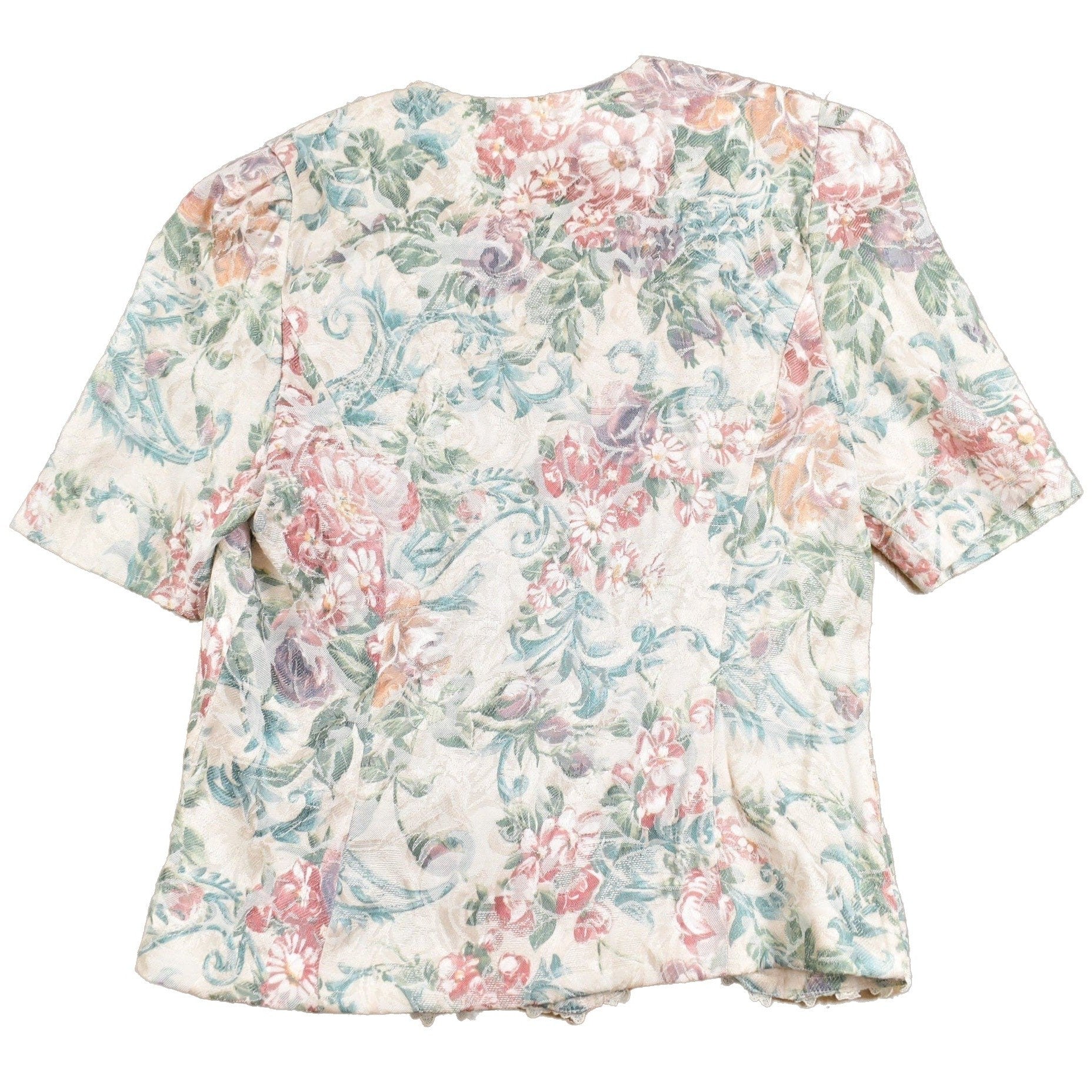Vintage 1980s Floral Tapestry Button Up Shirt Men's S from propervintagecanada