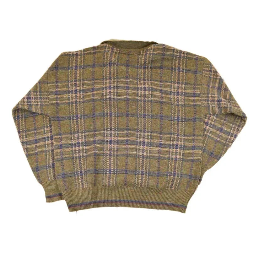 Vintage 1980s Florence Tricot Quarter Button Knit Sweater Men's L from propervintagecanada
